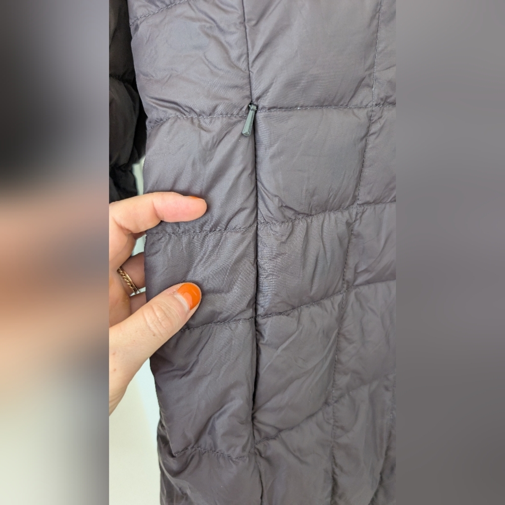 Landsend Silver Goose Down Jacket In Chocolate Brown S - Picture 4 of 13